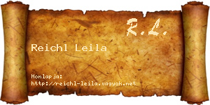 Reichl Leila névjegykártya